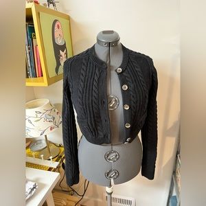 Burberry cropped cable knit sweater